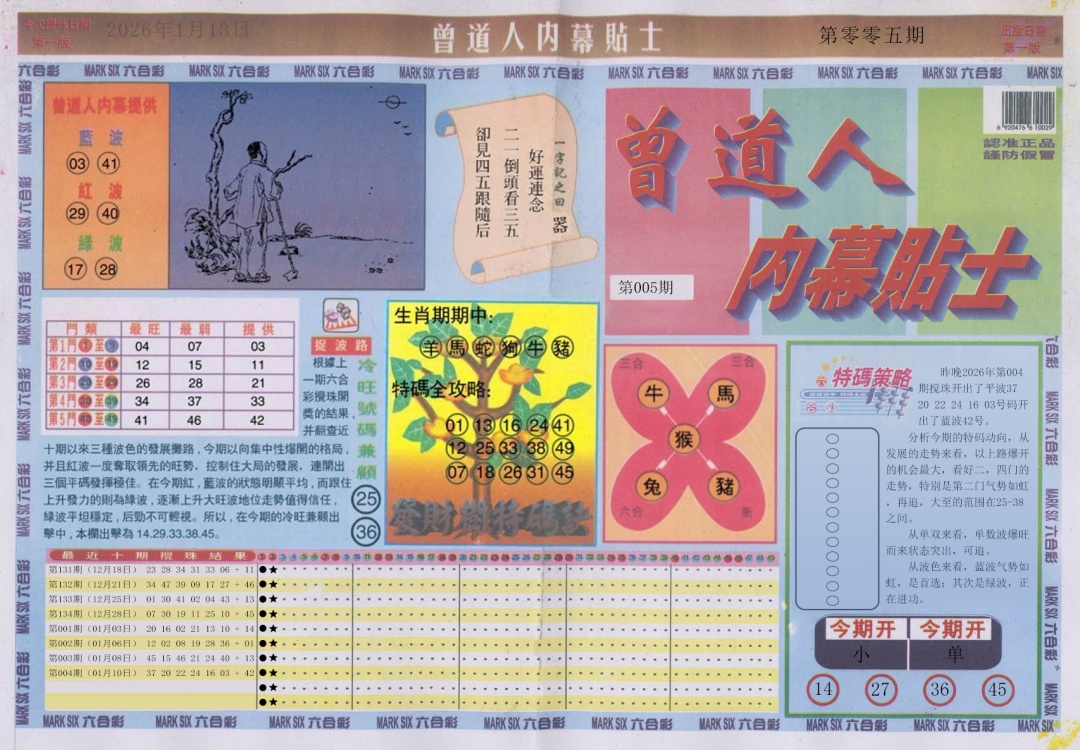 005期曾道人内幕贴士A[图]