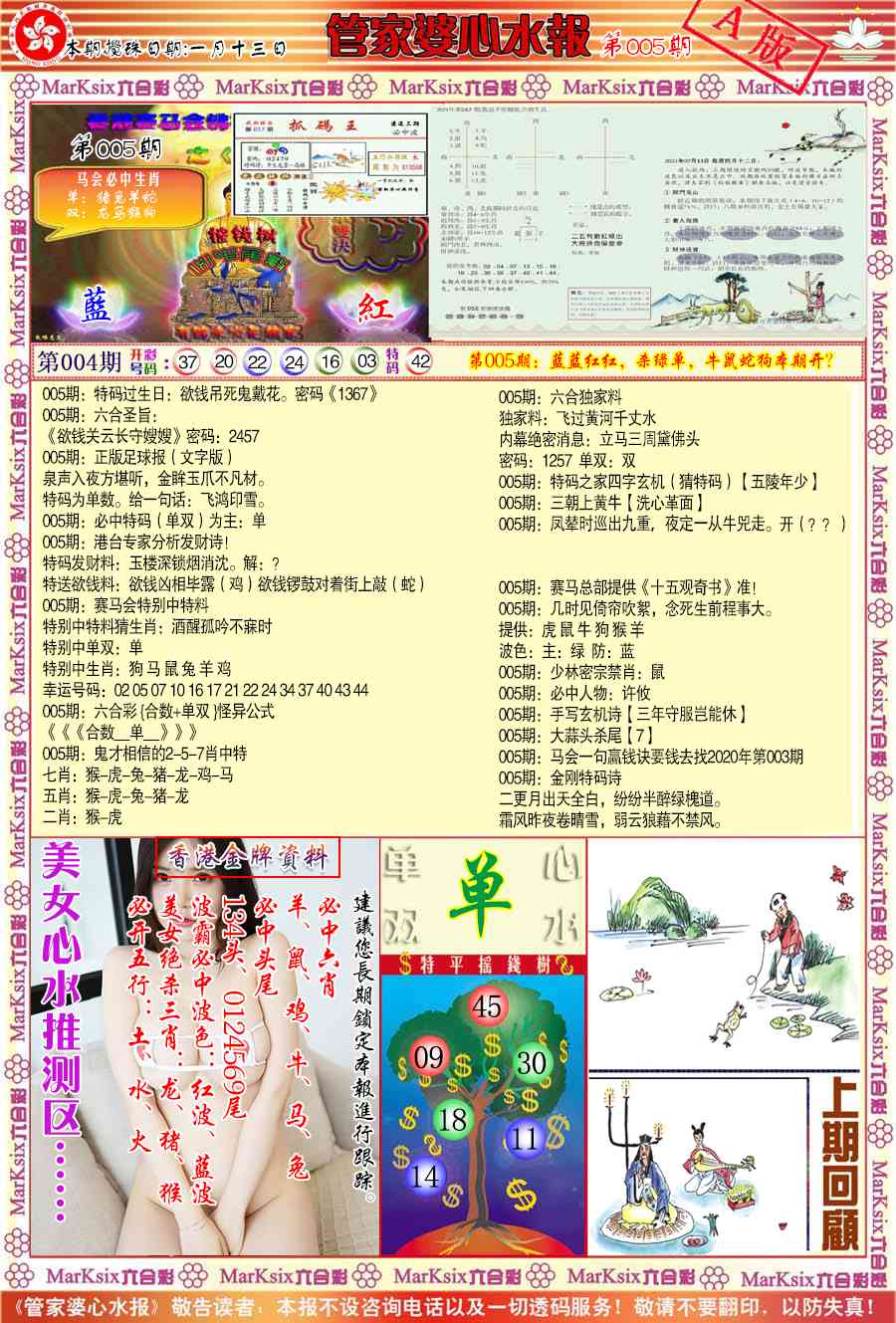 005期管家婆心水报A[图]