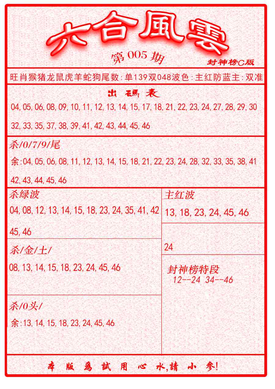 005期六合风云B面[图]