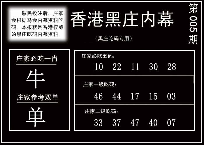 005期香港黑庄内幕[图]