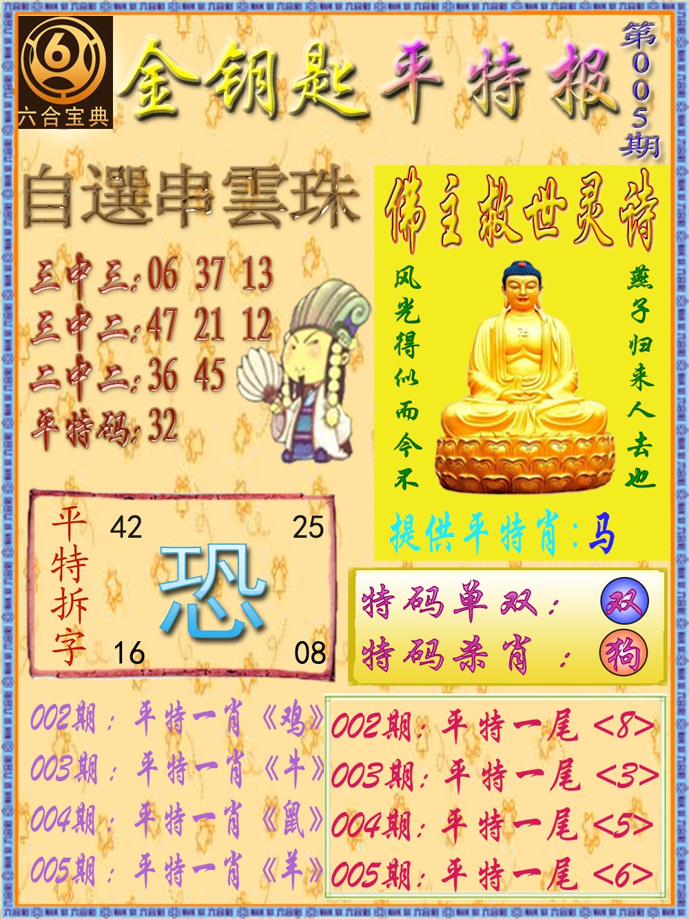 005期金钥匙平特报[图]