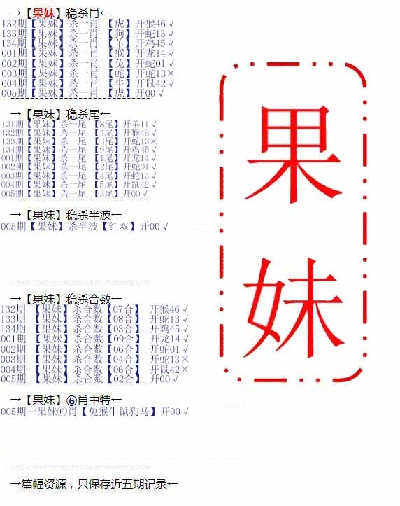 005期果妹心水[图]